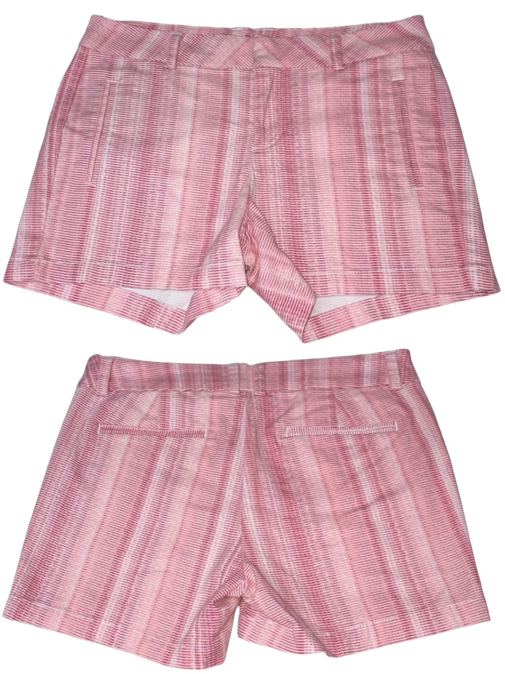 a.n.a. Stretch Cotton Twill Pink White Striped Shorts - Women’s 2